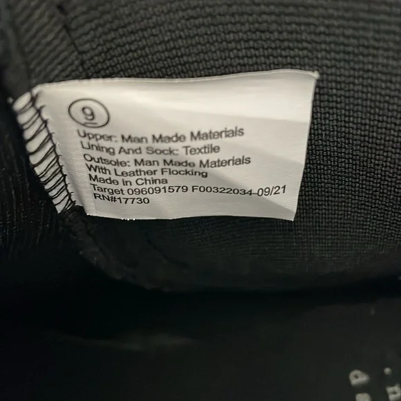 A New Day Black Ankle Rain Boots Booties Size 9 - Picture 5 of 7